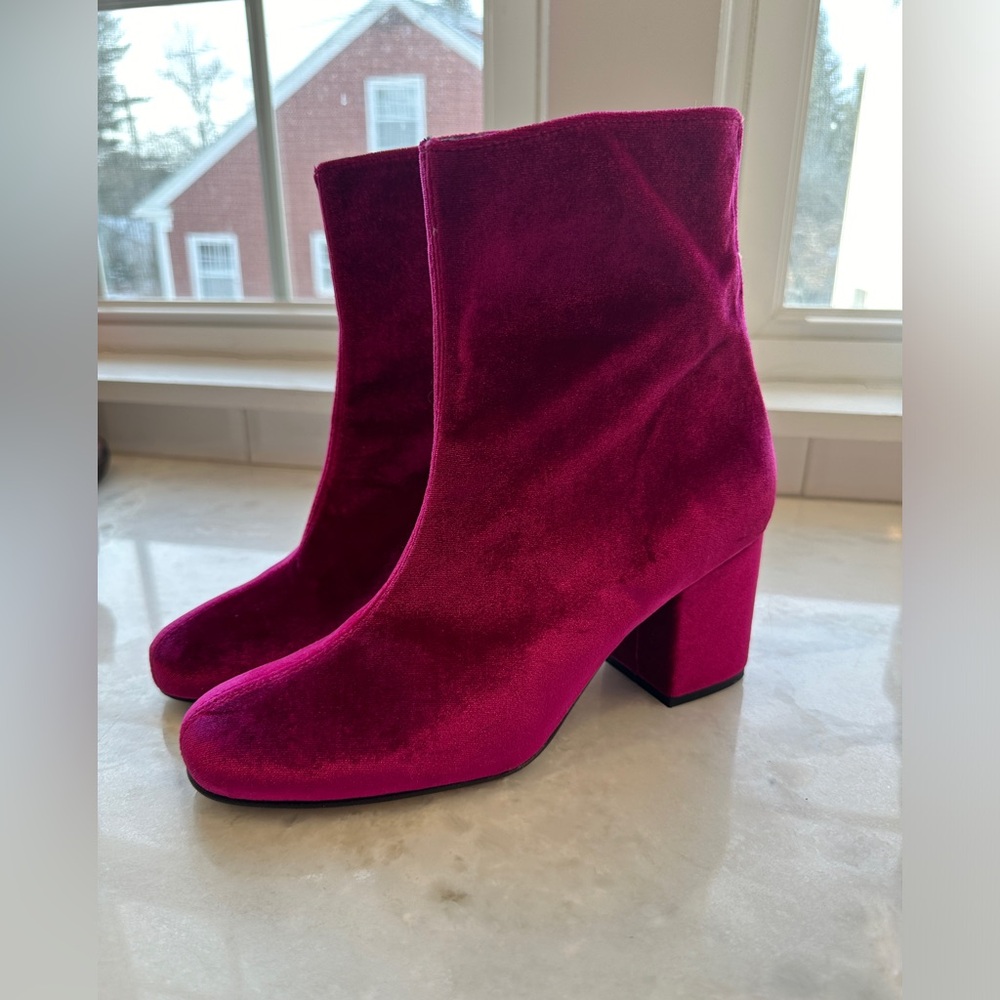Free People Cecile Velvet Ankle Boot - Wine